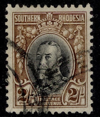 southern-rhodesia-gv-sg25-2s-black-brown-used
