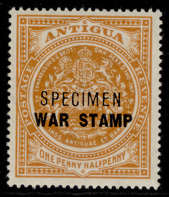 antigua-gv-sg54s-1d-orange-war-stamp-nh-mint-specimen