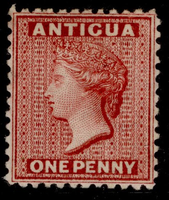 antigua-qv-sg24-1d-carmine-red-m-mint-cat-60