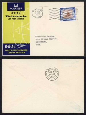 sudan-22-aug-1957-first-flight-cover-between-london-and-aden