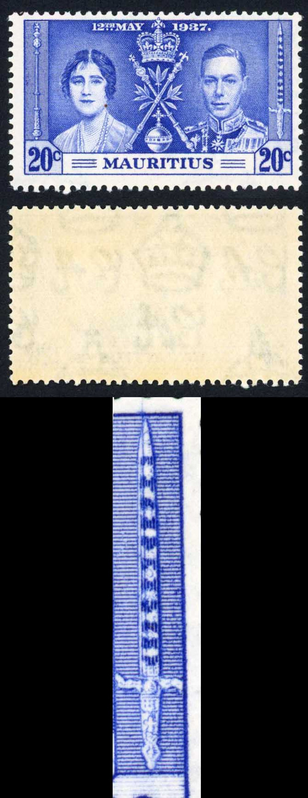 mauritius-sg251a-20c-line-through-sword-u-m-toned-cat-90-pounds