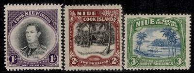 new-zealand-niue-gvi-sg75-77-1938-complete-set-lh-mint-cat-60
