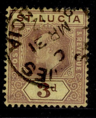 st-lucia-edvii-sg71-3d-purple-yellow-very-fine-used-cat-26-cds