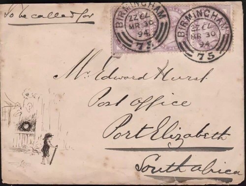 1894-hand-illustrated-cover-from-birmingham-to-port-elizabeth-franked-3-x-sg172