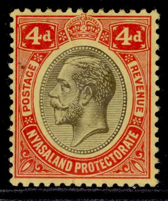 nyasaland-protectorate-gv-sg106-4d-black-red-yellow-lh-mint