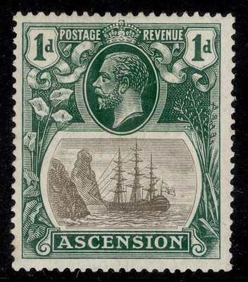 ascension-gv-sg11b-1d-grey-black-deep-blue-green-lh-mint-cat-150-torn-flag