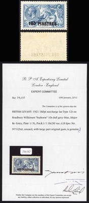 british-levant-1921-180pi-on-10-dull-grey-blue-variety-major-re-entry-bpa-cert