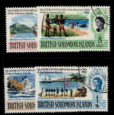 british-solomon-islands-qeii-sg162-165-1968-discovery-set-fine-used