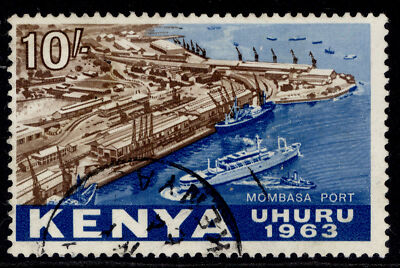 kenya-qeii-sg13-10s-brown-deep-blue-fine-used-cds