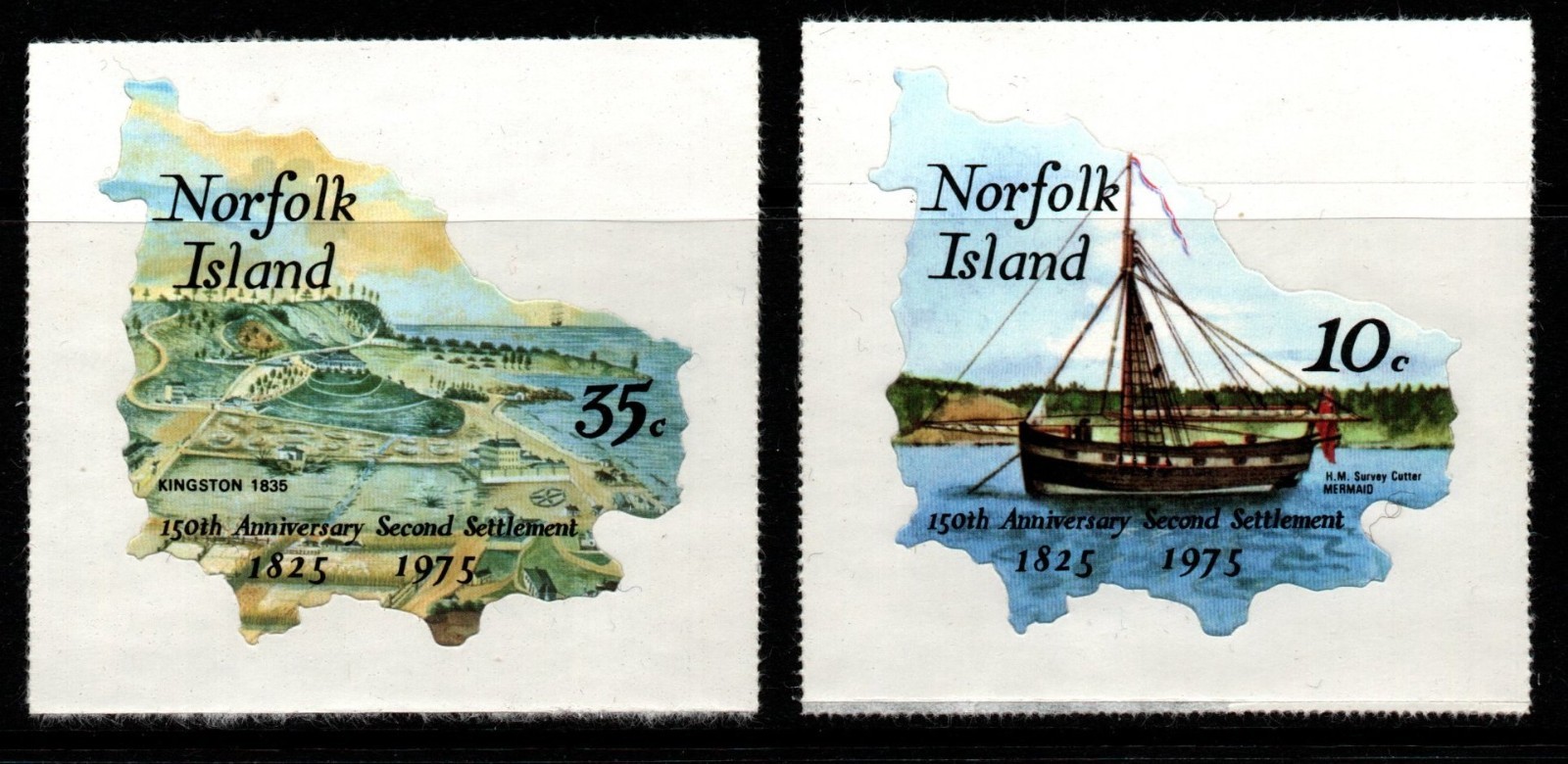 norfolk-island-sg163-4-1975-150th-anniversary-of-second-settlement-mnh