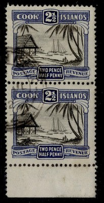 cook-islands-gv-sg102a-2d-perf-14-marginal-pair-fine-used-cat-130