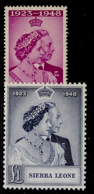 sierra-leone-gvi-sg203-204-1949-royal-silver-wedding-set-m-mint-cat-20