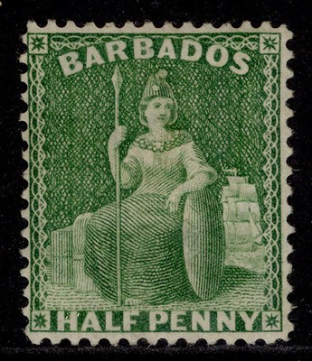 barbados-qv-sg72-d-bright-green-m-mint-cat-28
