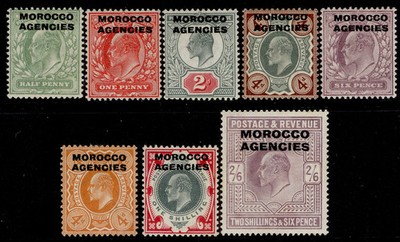 morocco-agencies-gb-edvii-sg31-38-1907-13-complete-set-lh-mint-cat-180
