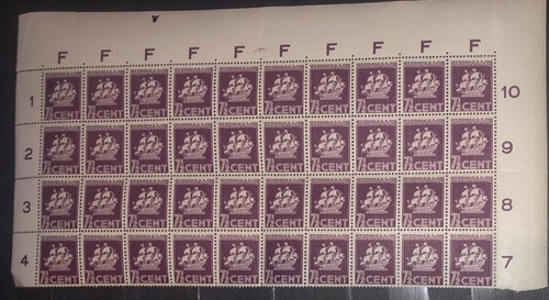 suriname-1936-sc-151-7-5c-van-walbeeck-ship-dutch-colony-part-sheet-of-40-mnh