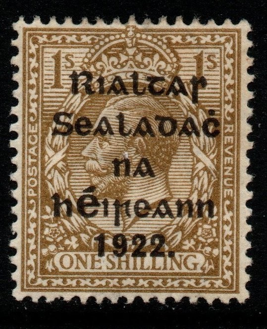 ireland-sg15-1922-1-bistre-brown-mtd-mint