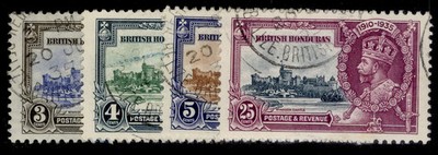 british-honduras-gv-sg143-146-1935-silver-jubilee-set-used-cat-25