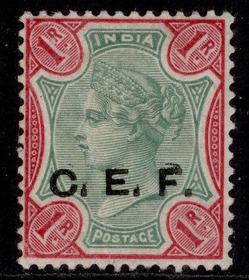 india-cef-qv-sg-c10-1r-green-carmine-m-mint-cat-50
