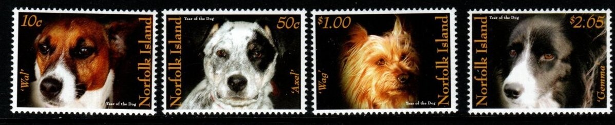 norfolk-island-sg967-70-2006-dogs-mnh