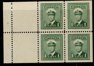 canada-gvi-sg375a-1c-green-booklet-pane-of-4-2-labels-nh-mint-cat-35