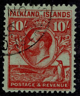 falkland-islands-gv-sg125-10s-carmine-emerald-fine-used-cat-300