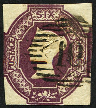 6d-sg-58-mauve-vfu-neat-london-10-numeral-cut-square-two-clear