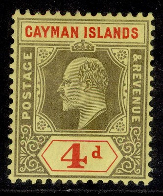 cayman-islands-edvii-sg29-4d-black-red-yellow-m-mint-cat-60