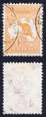 australia-sg6-4d-orange-kangaroo-wmk-wide-crown-used-cat-27-pounds