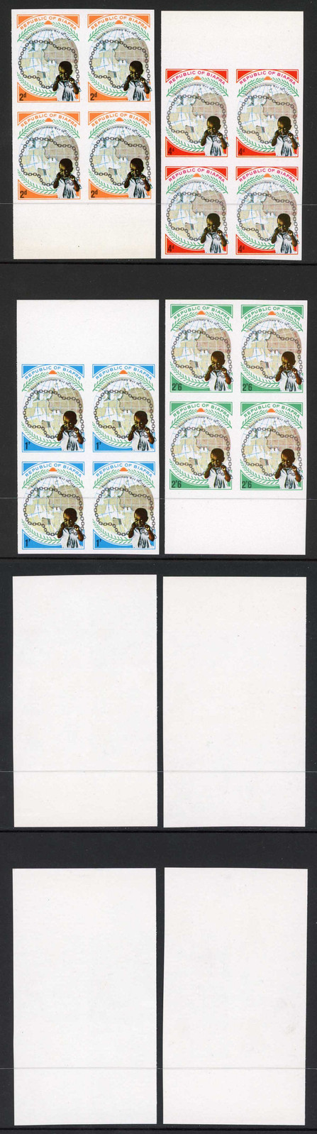 biafra-nigeria-sg35-8-1969-2nd-anniversary-u-m-imperf-plate-proof-blocks-of-46