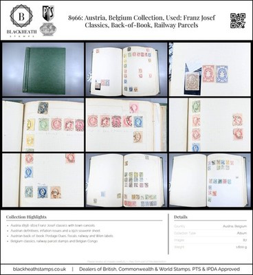 8966-austria-belgium-collection-used-franz-josef-classics-back-of-book-rai