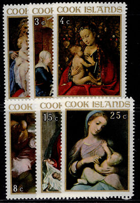 cook-islands-qeii-sg256-261-1967-renaissance-paintings-set-nh-mint