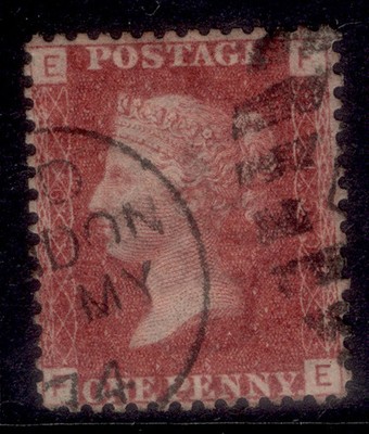 gb-qv-sg43-1d-rose-red-plate-159-fine-used-cds-fe