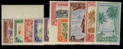 cook-islands-gvi-sg150-159-1949-61-complete-set-nh-mint-cat-65