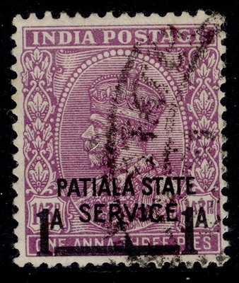 indian-states-patiala-gvi-sg-o69-1a-on-1a-3p-mauve-fine-used-wmk-upright