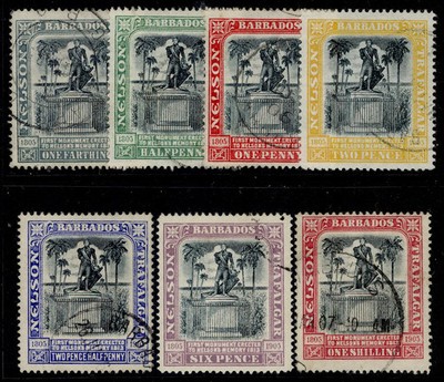 barbados-edvii-sg145-151-1906-nelson-centenary-set-fine-used-cat-80