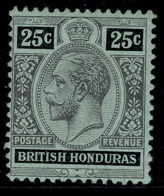 british-honduras-gv-sg106-25c-black-green-m-mint