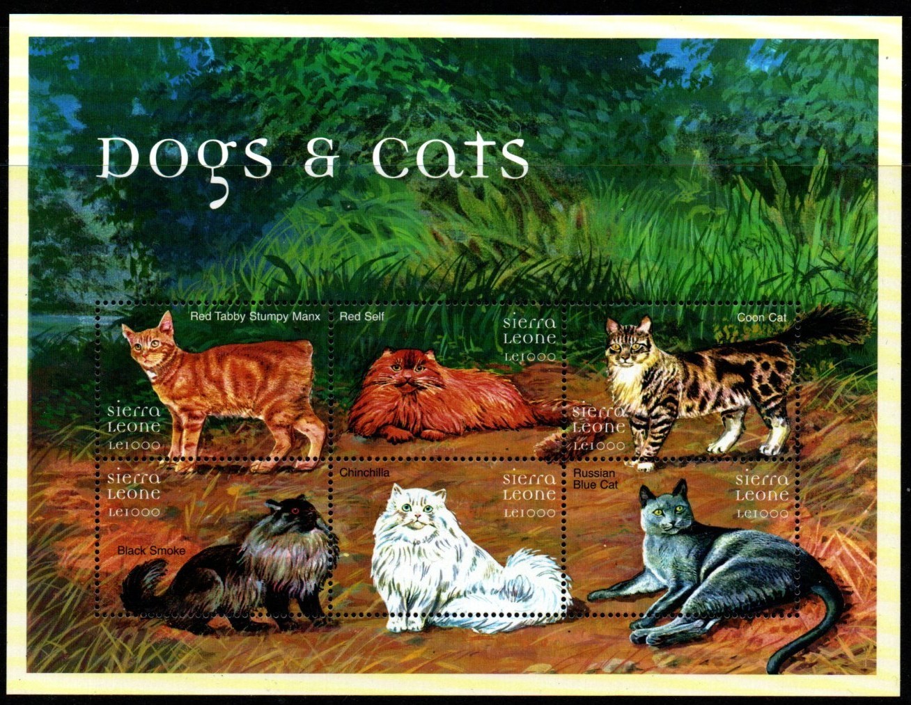 sierra-leone-sg3482a-2000-dogs-and-cats-sheetlet-mnh