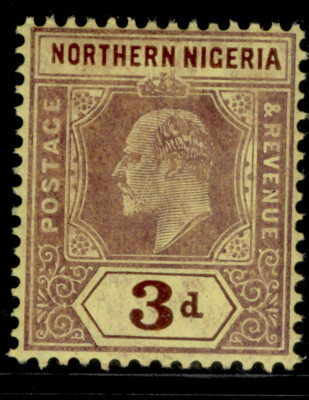 northern-nigeria-edvii-sg32-3d-purple-yellow-nh-mint