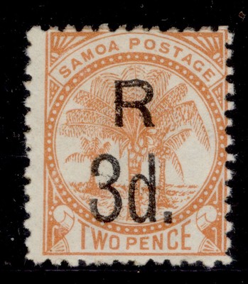 samoa-qv-sg74-3d-on-2d-orange-m-mint-cat-55-perf-12x11