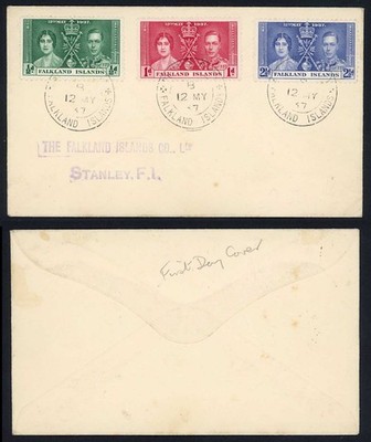 falkland-is-sg143-5-1937-coronation-set-on-first-day-cover