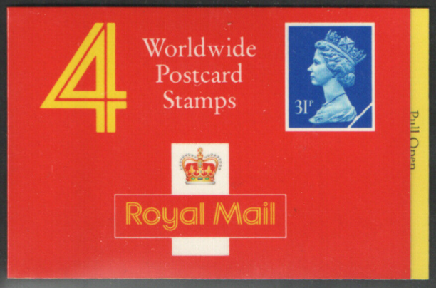 gh1a-4-x-worldwide-postcard-stamps-31p-complete-booklet-no-cylinder