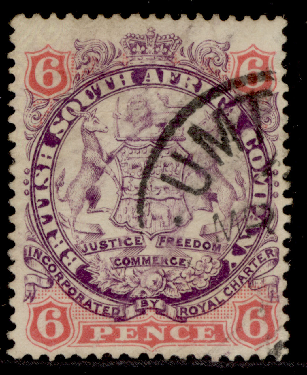 rhodesia-qv-sg33-6d-mauve-pink-used-cat-28