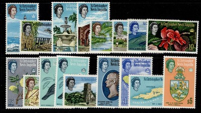 st-christopher-nevis-anguilla-qeii-sg129-144-1963-69-set-shades-m-mint