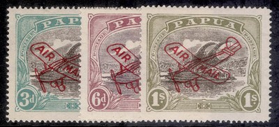 aus-papua-bng-gv-sg118-120-1930-air-set-on-ash-printings-white-paper-m-mint