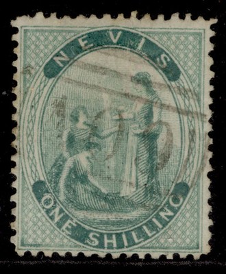 st-kitts-nevis-nevis-qv-sg13-1s-blue-green-fine-used-cat-45-perf-15