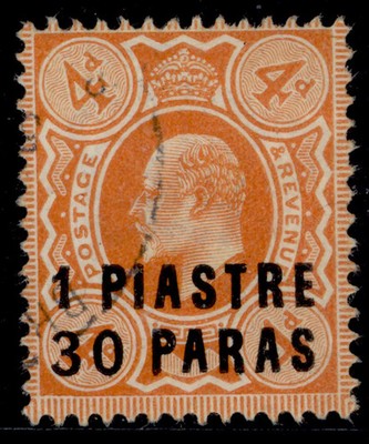 british-levant-edvii-sg19-1pi-30pa-on-4d-brown-orange-fine-used-cat-75