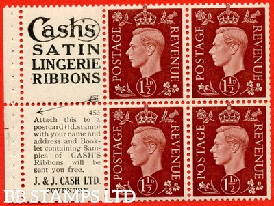 sg-464b-qb23-4-1d-red-brown-a-mounted-mint-booklet-pane-of-6-c-b93199