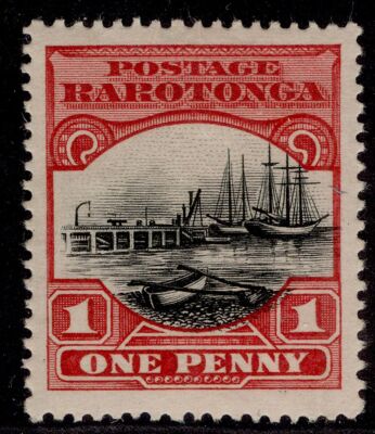 cook-islands-gv-sg71-1d-black-carmine-red-m-mint