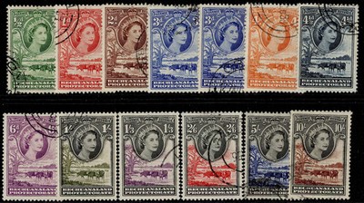 bechuanaland-qeii-sg143-153-1955-58-complete-set-fine-used-cat-75