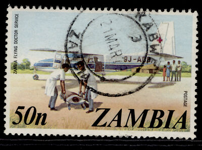 zambia-qeii-sg237-1975-50n-flying-doctor-service-fine-used